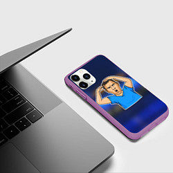 Чехол iPhone 11 Pro матовый Дзюба FCZP Edition, цвет: 3D-фиолетовый — фото 2