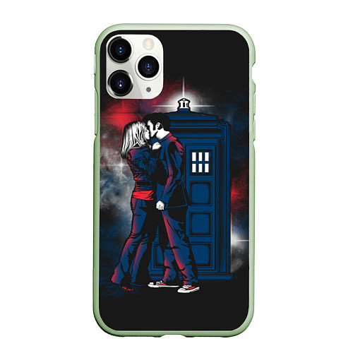 Чехол iPhone 11 Pro матовый Doctor Who / 3D-Салатовый – фото 1