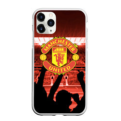 Чехол iPhone 11 Pro матовый Manchester United, цвет: 3D-белый