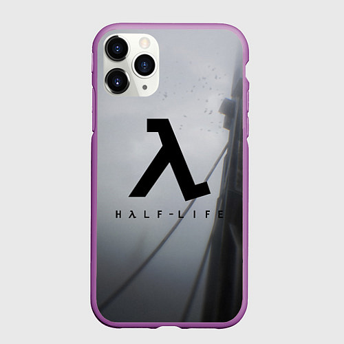 Чехол iPhone 11 Pro матовый Half Life / 3D-Фиолетовый – фото 1