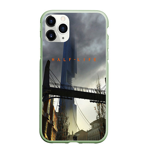 Чехол iPhone 11 Pro матовый HALF LIFE / 3D-Салатовый – фото 1