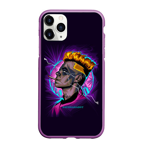 Чехол iPhone 11 Pro матовый SAYONARA BOY / 3D-Фиолетовый – фото 1