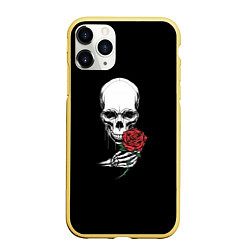 Чехол iPhone 11 Pro матовый Роза, цвет: 3D-желтый