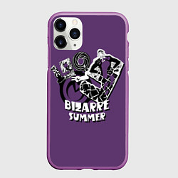 Чехол iPhone 11 Pro матовый ДжоДжо Bizarre summer, цвет: 3D-фиолетовый