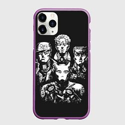 Чехол iPhone 11 Pro матовый JoJo Bizarre Adventure, цвет: 3D-фиолетовый