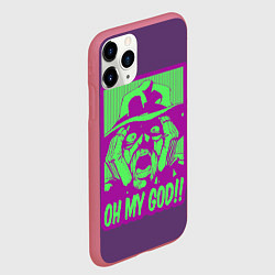 Чехол iPhone 11 Pro матовый Oh my good!!, цвет: 3D-малиновый — фото 2