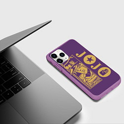 Чехол iPhone 11 Pro матовый JoJo Bizarre Adventure, цвет: 3D-фиолетовый — фото 2