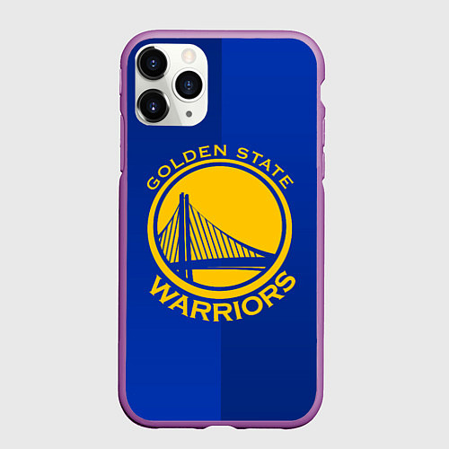 Чехол iPhone 11 Pro матовый GOLDEN STATE WARRIORS / 3D-Фиолетовый – фото 1