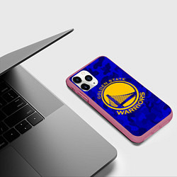 Чехол iPhone 11 Pro матовый GOLDEN STATE WARRIORS, цвет: 3D-малиновый — фото 2