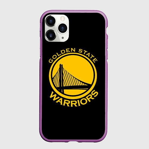 Чехол iPhone 11 Pro матовый GOLDEN STATE WARRIORS / 3D-Фиолетовый – фото 1