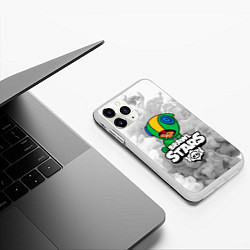 Чехол iPhone 11 Pro матовый BRAWL STARS LEON, цвет: 3D-белый — фото 2