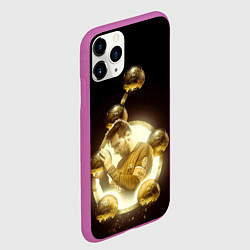 Чехол iPhone 11 Pro матовый Месси шестикратный, цвет: 3D-фиолетовый — фото 2