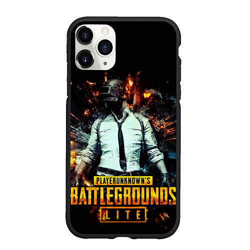 Чехол iPhone 11 Pro матовый PUBG Lite / 3D-Черный – фото 1