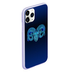 Чехол iPhone 11 Pro матовый Знаки Зодиака Овен, цвет: 3D-светло-сиреневый — фото 2