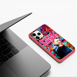 Чехол iPhone 11 Pro матовый Руки Вверх, цвет: 3D-красный — фото 2