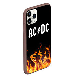 Чехол iPhone 11 Pro матовый AC DC, цвет: 3D-коричневый — фото 2