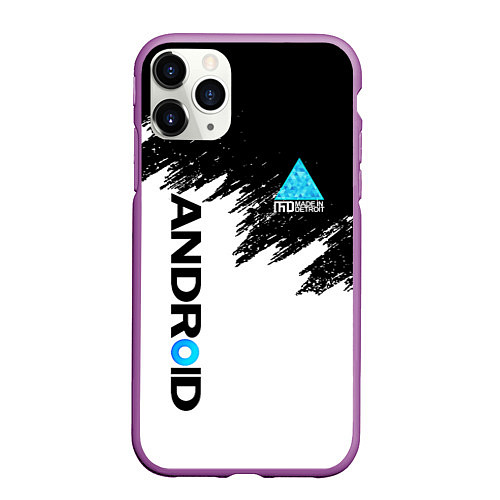Чехол iPhone 11 Pro матовый DETROIT BECOME HUMAN / 3D-Фиолетовый – фото 1