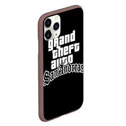 Чехол iPhone 11 Pro матовый GTA San Andreas, цвет: 3D-коричневый — фото 2