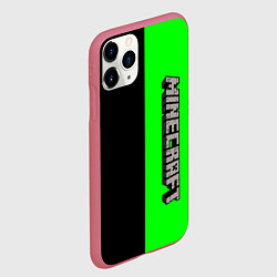 Чехол iPhone 11 Pro матовый Minecraft, цвет: 3D-малиновый — фото 2
