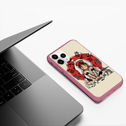 Чехол iPhone 11 Pro матовый Princess Mononoke, цвет: 3D-малиновый — фото 2
