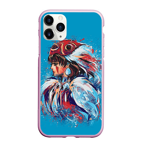 Чехол iPhone 11 Pro матовый Принцесса Мононоке / 3D-Розовый – фото 1