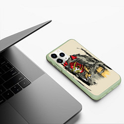 Чехол iPhone 11 Pro матовый Princess Mononoke, цвет: 3D-салатовый — фото 2