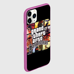 Чехол iPhone 11 Pro матовый GTA SA, цвет: 3D-фиолетовый — фото 2