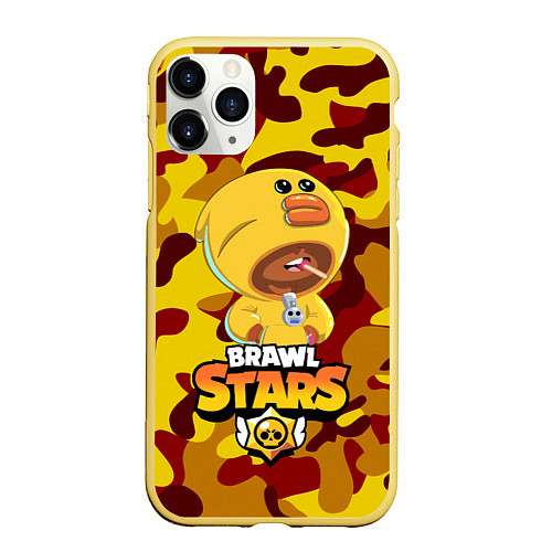Чехол iPhone 11 Pro матовый BRAWL STARS SALLY LEON / 3D-Желтый – фото 1