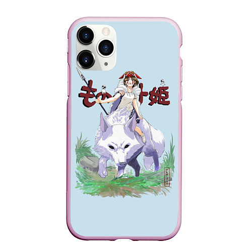 Чехол iPhone 11 Pro матовый Princess Mononoke / 3D-Розовый – фото 1