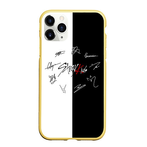 Чехол iPhone 11 Pro матовый STRAY KIDS / 3D-Желтый – фото 1