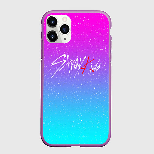 Чехол iPhone 11 Pro матовый STRAY KIDS / 3D-Фиолетовый – фото 1