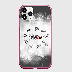 Чехол iPhone 11 Pro матовый STRAY KIDS, цвет: 3D-малиновый