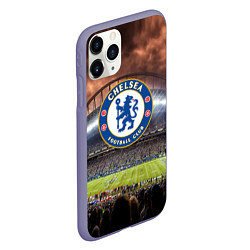 Чехол iPhone 11 Pro матовый FC Chelsea, цвет: 3D-серый — фото 2