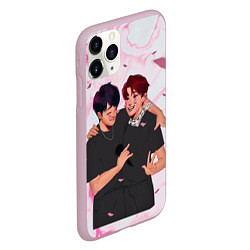 Чехол iPhone 11 Pro матовый Stray Kids, цвет: 3D-розовый — фото 2
