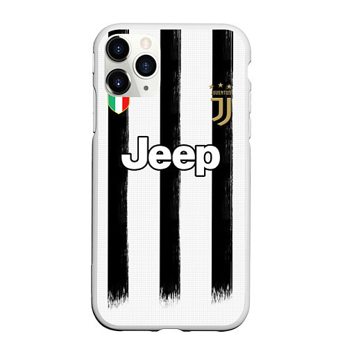 Чехол iPhone 11 Pro матовый Juventus home 20-21 / 3D-Белый – фото 1