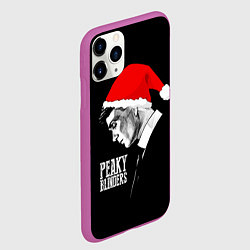 Чехол iPhone 11 Pro матовый Новогодний Острые Козырьки, цвет: 3D-фиолетовый — фото 2