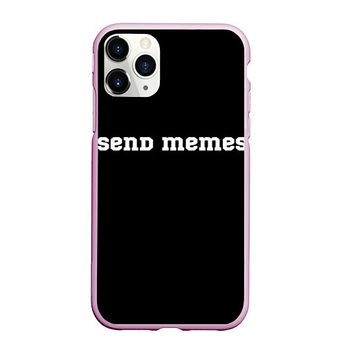 Чехол iPhone 11 Pro матовый Send Memes / 3D-Розовый – фото 1
