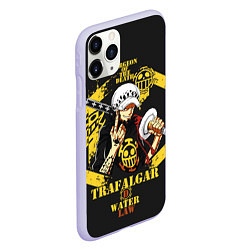 Чехол iPhone 11 Pro матовый One Piece Trafalgar Water, цвет: 3D-светло-сиреневый — фото 2