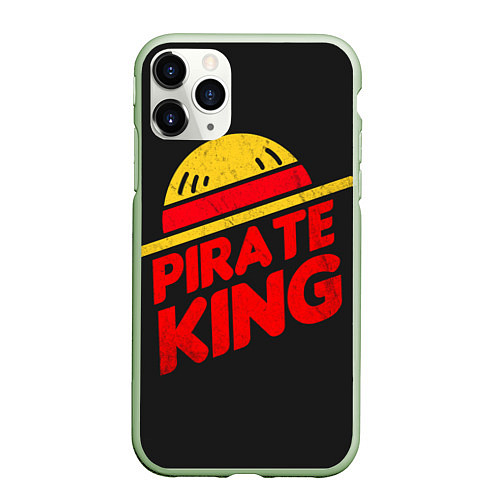 Чехол iPhone 11 Pro матовый One Piece Pirate King / 3D-Салатовый – фото 1