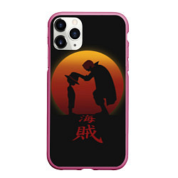 Чехол iPhone 11 Pro матовый One Piece, цвет: 3D-малиновый