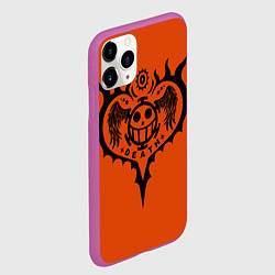 Чехол iPhone 11 Pro матовый One Piece, цвет: 3D-фиолетовый — фото 2