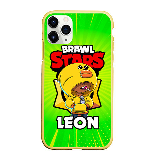 Чехол iPhone 11 Pro матовый BRAWL STARS SALLY LEON / 3D-Желтый – фото 1