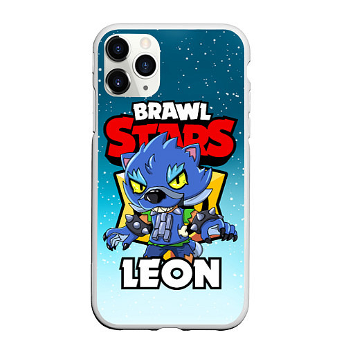 Чехол iPhone 11 Pro матовый BRAWL STARS WEREWOLF LEON / 3D-Белый – фото 1