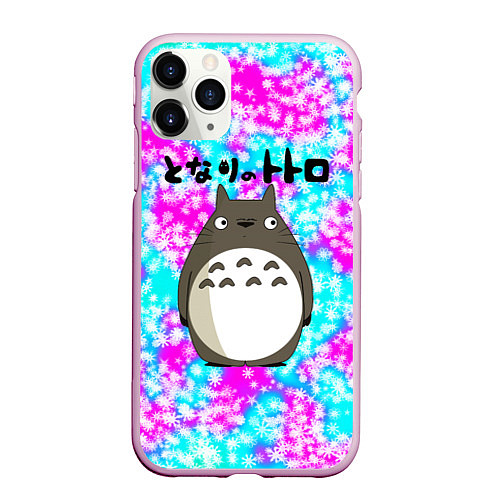 Чехол iPhone 11 Pro матовый Totoro / 3D-Розовый – фото 1