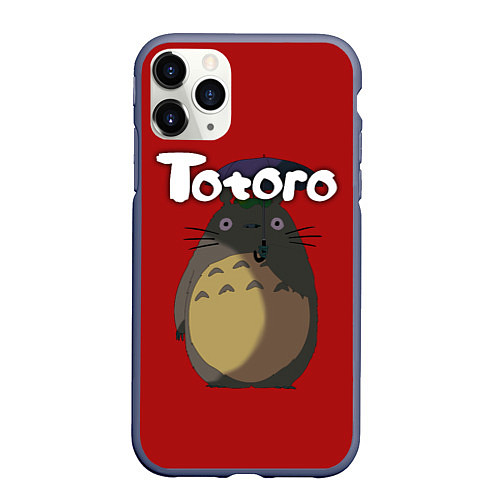 Чехол iPhone 11 Pro матовый Totoro / 3D-Серый – фото 1
