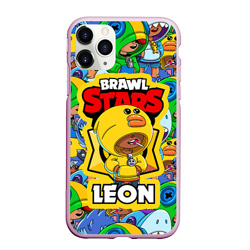 Чехол iPhone 11 Pro матовый BRAWL STARS SALLY LEON / 3D-Розовый – фото 1