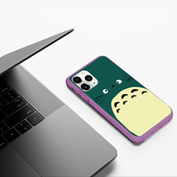 Чехол iPhone 11 Pro матовый Totoro, цвет: 3D-фиолетовый — фото 2