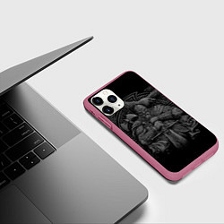Чехол iPhone 11 Pro матовый Викинг, цвет: 3D-малиновый — фото 2