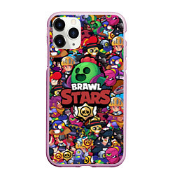 Чехол iPhone 11 Pro матовый BRAWL STARS SPIKE, цвет: 3D-розовый