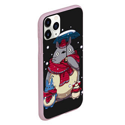 Чехол iPhone 11 Pro матовый My Neighbor Totoro, цвет: 3D-розовый — фото 2